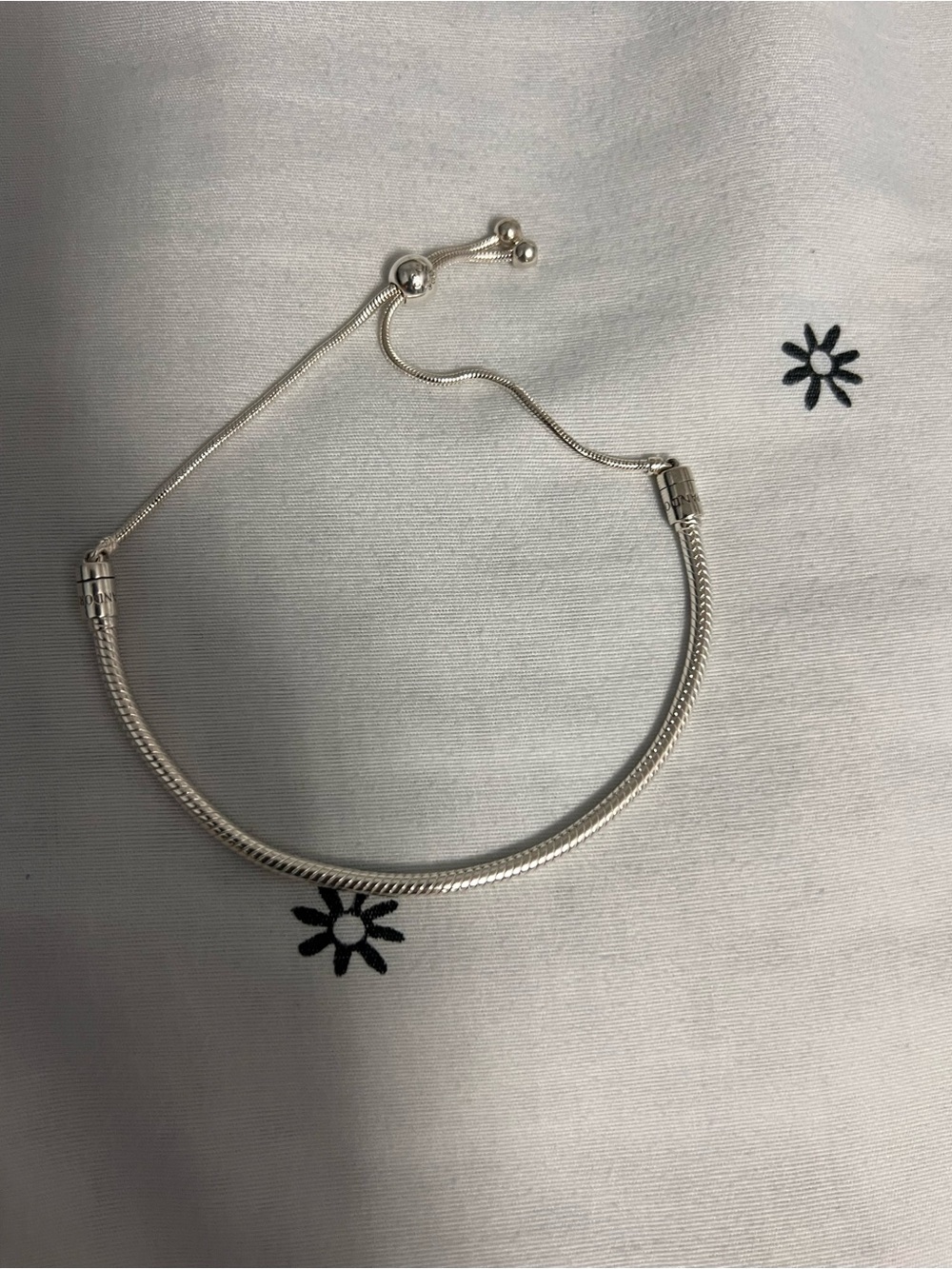 Pandora Sterling Silver Adjustable Snake Chain Bracelet